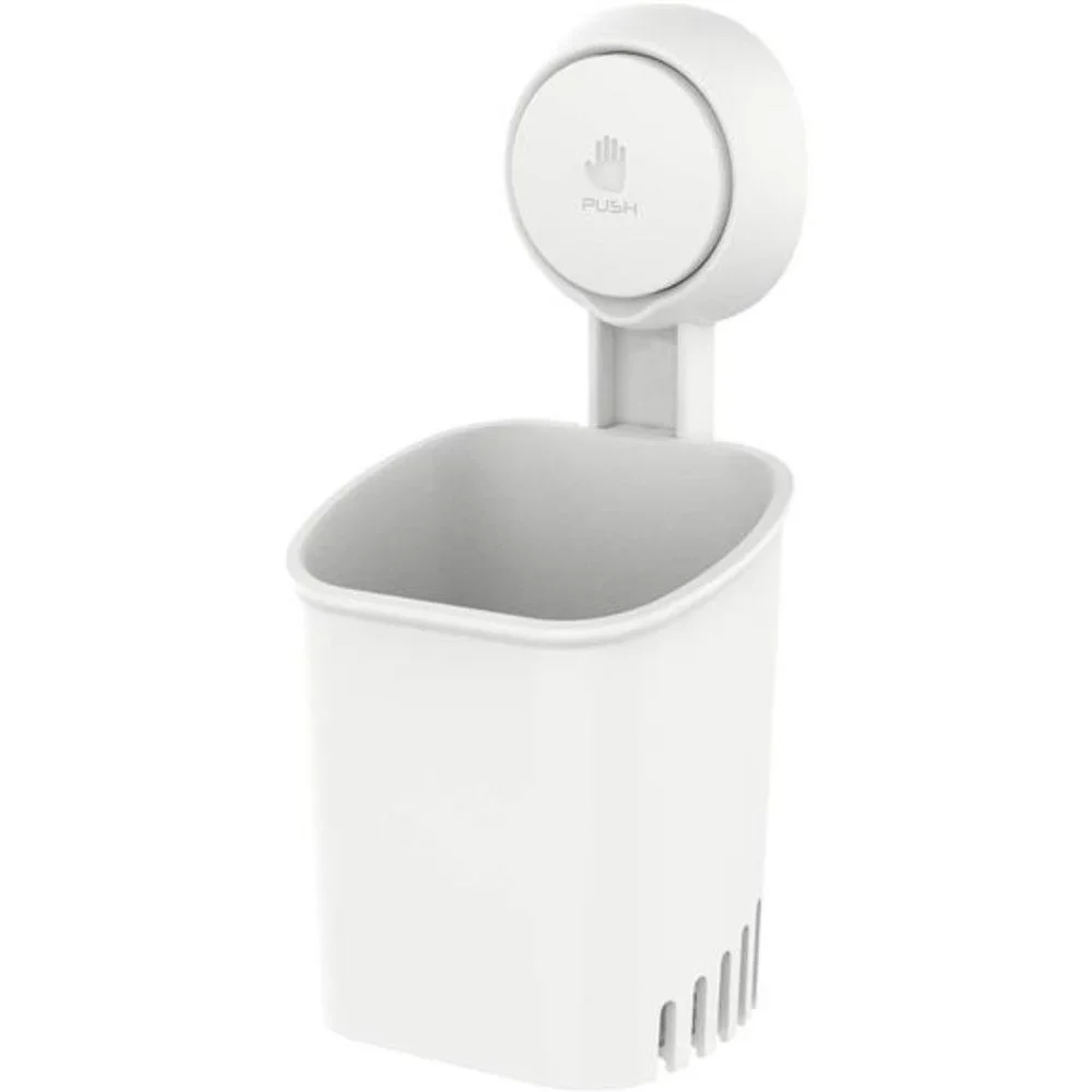 Toothbrush Holder Suction Cup Wall Mounted Drill-Free for Bathroom Shower